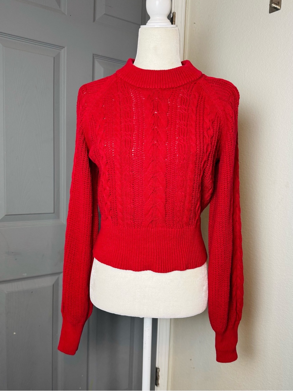 Red Knitted Sweater Medium